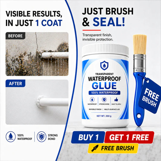 Homethings™ Transparent Waterproof Glue + Free Brush © ( BUY 1 GET 1 FREE )
