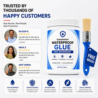 Homethings™ Transparent Waterproof Glue + Free Brush © ( BUY 1 GET 1 FREE )